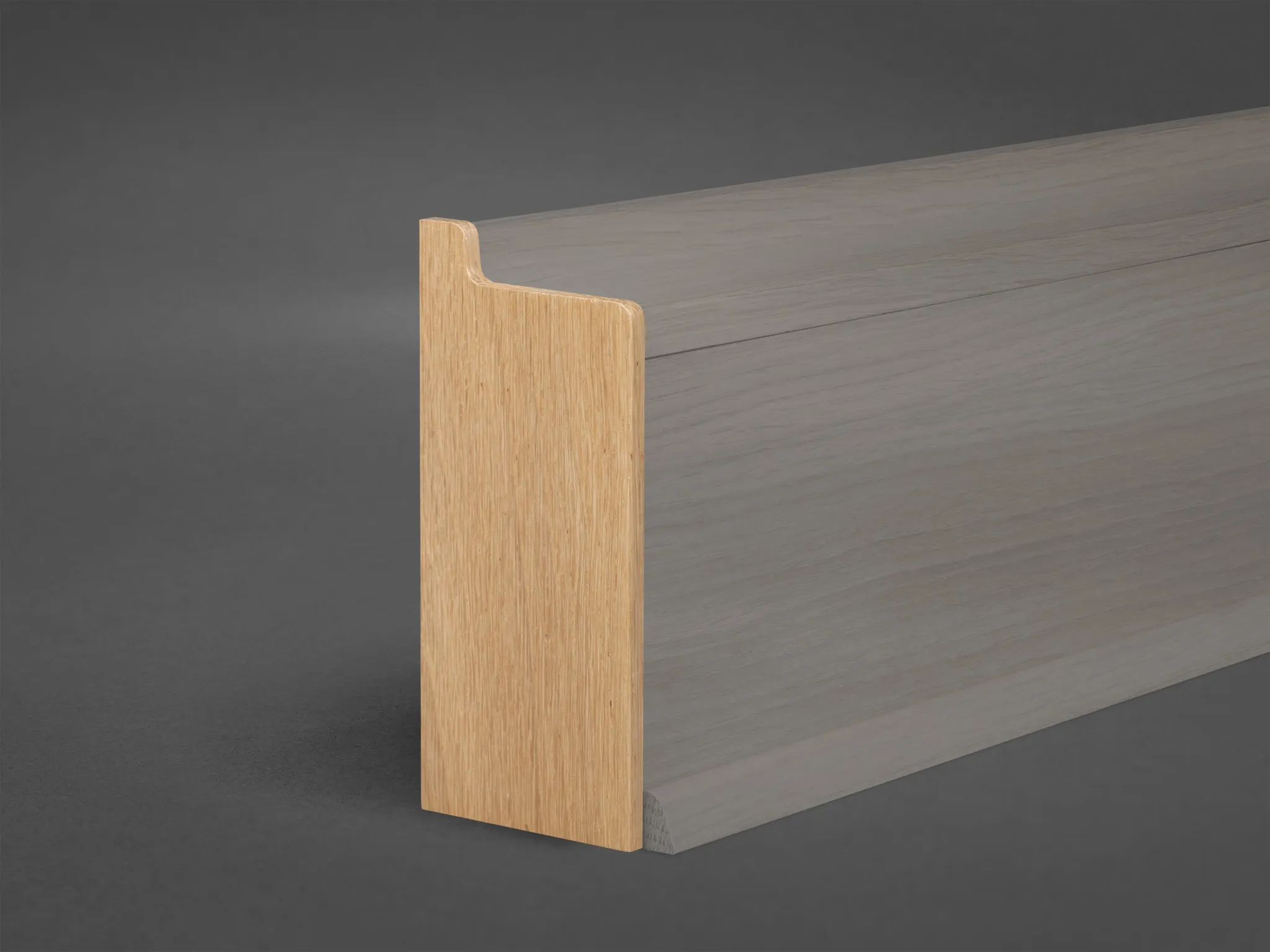 Eiche Endkappe 150x63 mm Rohrabdeckleiste