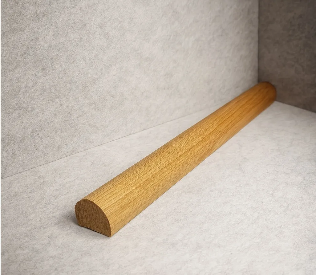 Eiche Halbrundleiste R = 15 mm 30/25 mm, geschliffen