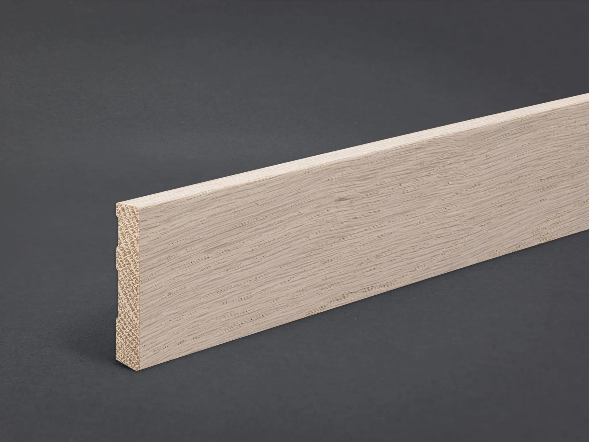 Eiche weiß (Optik) 60x10 mm Oberkante gerade