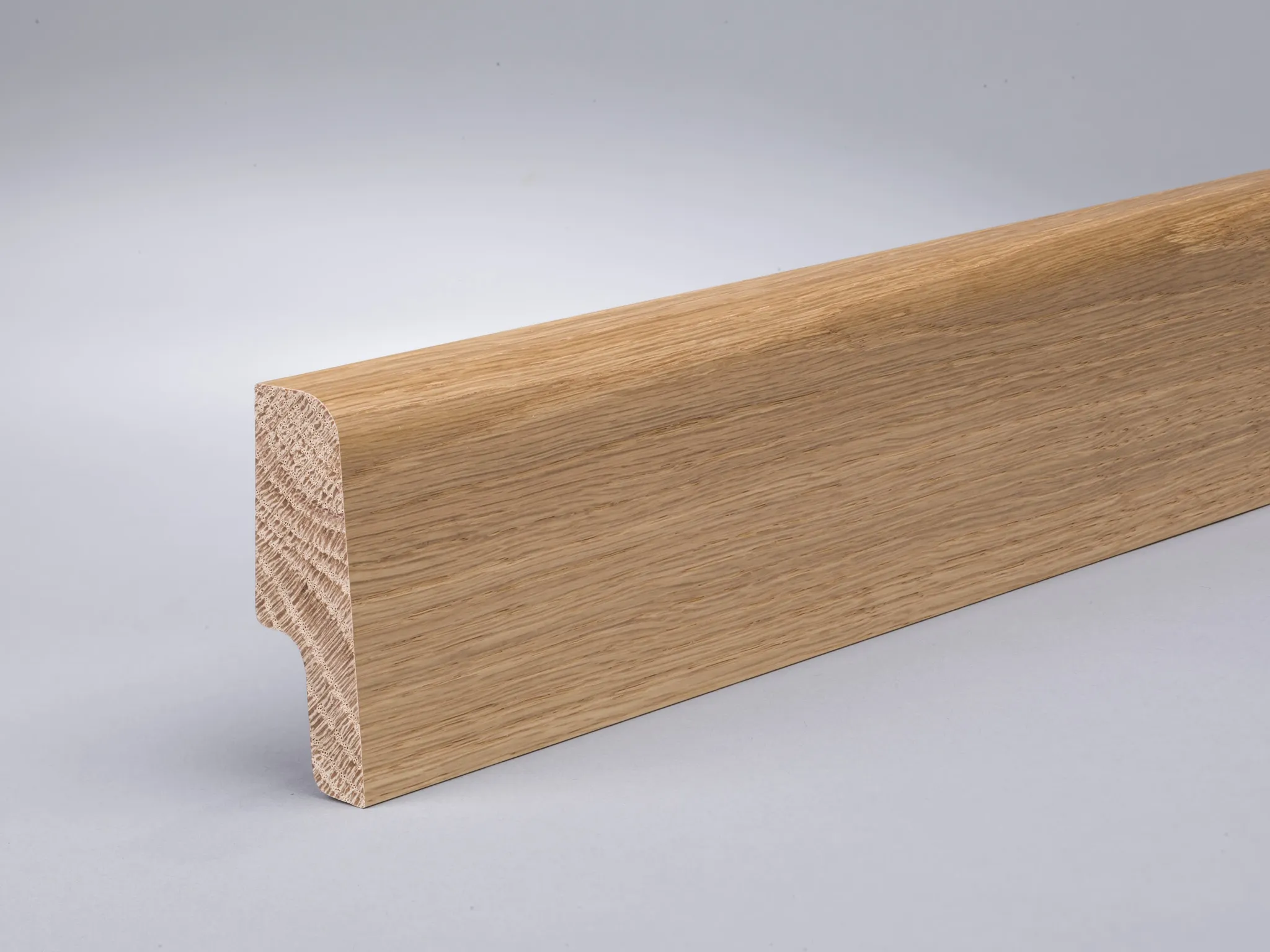 Eiche 60x20 mm Oberkante abgerundet/konisch