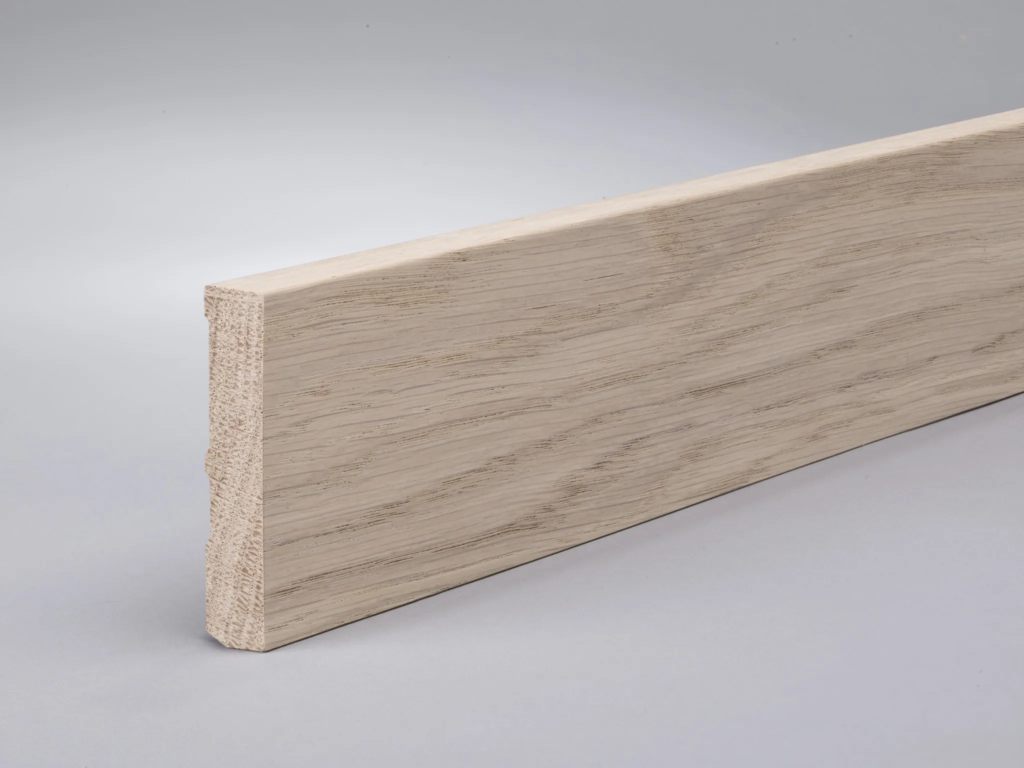 Eiche weiß geölt  60x13 mm Oberkante gerade