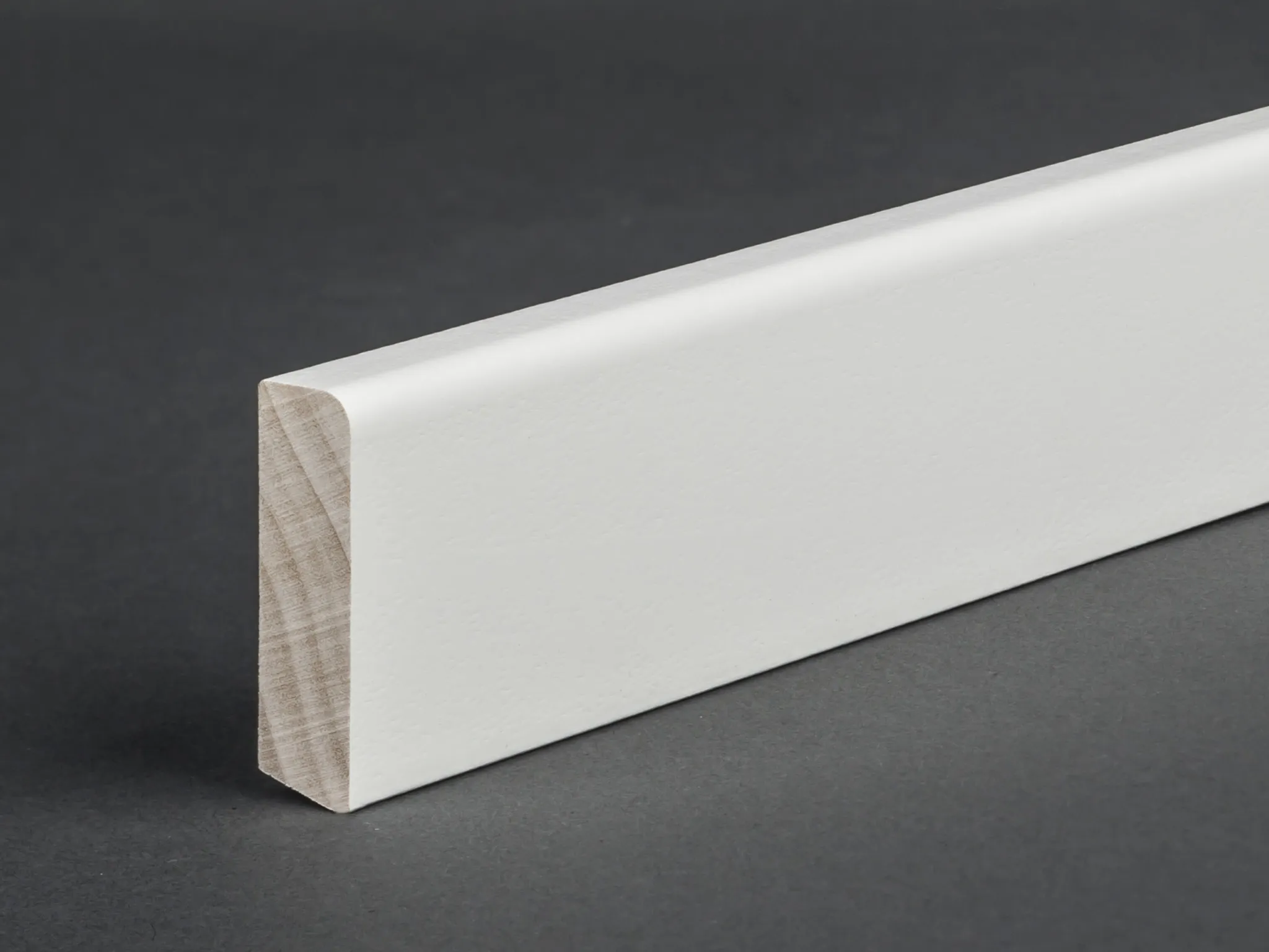 Massivholz weiß lackiert 35x10 mm Deckleiste