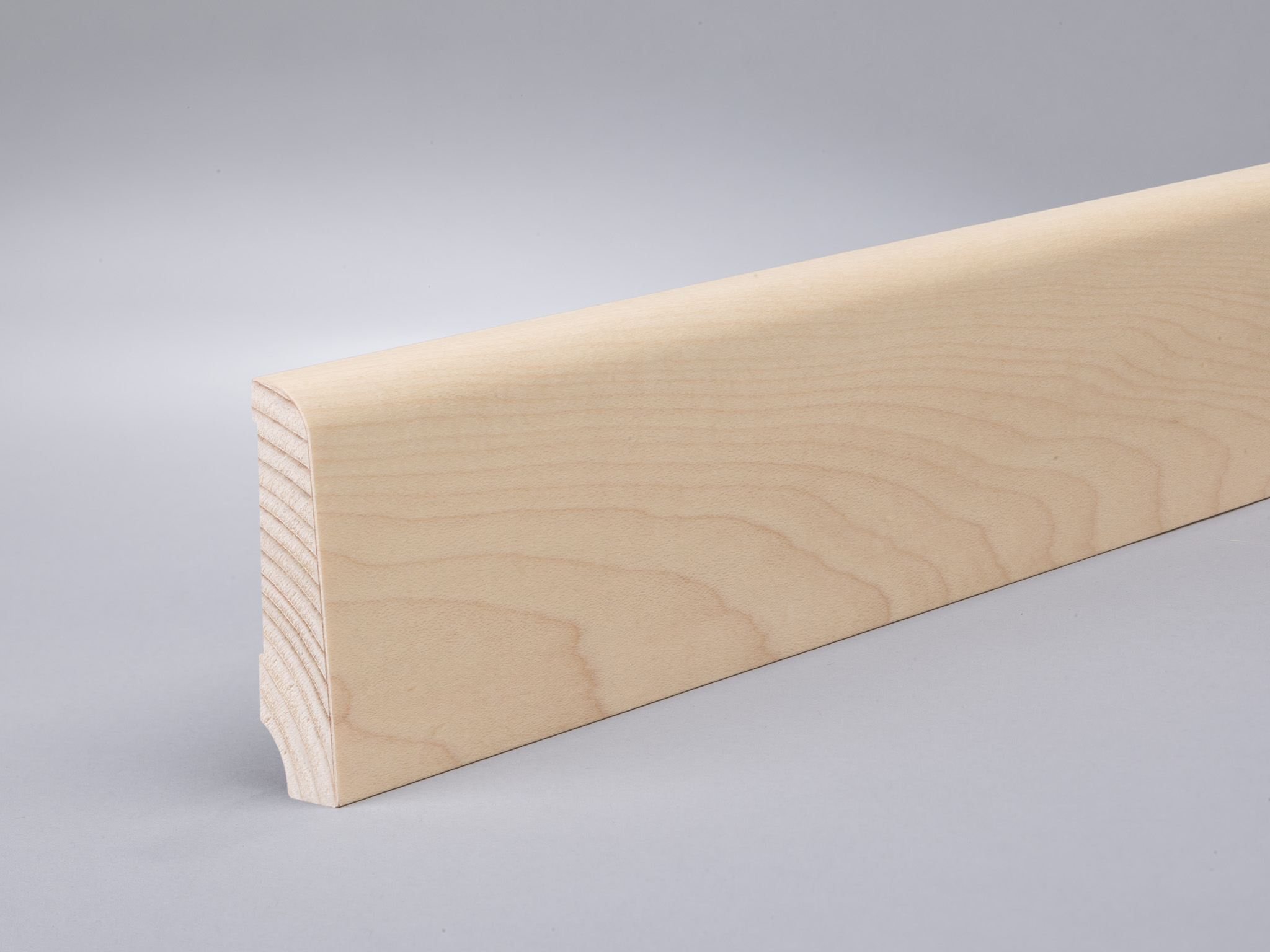 Ahorn (Furnier) 60x15 mm lackiert Oberkante abgerundet