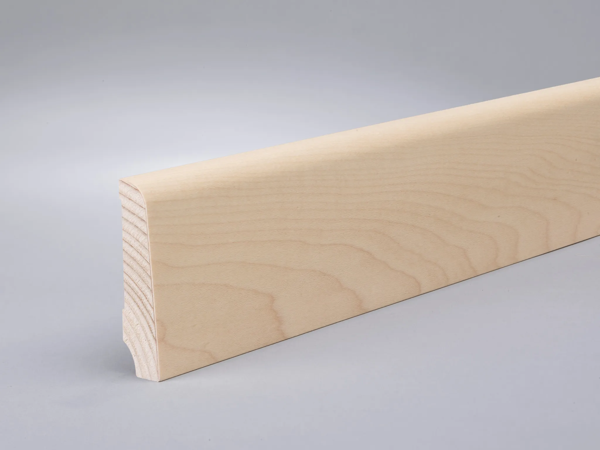 Ahorn (Furnier) 60x15 mm lackiert Oberkante abgerundet