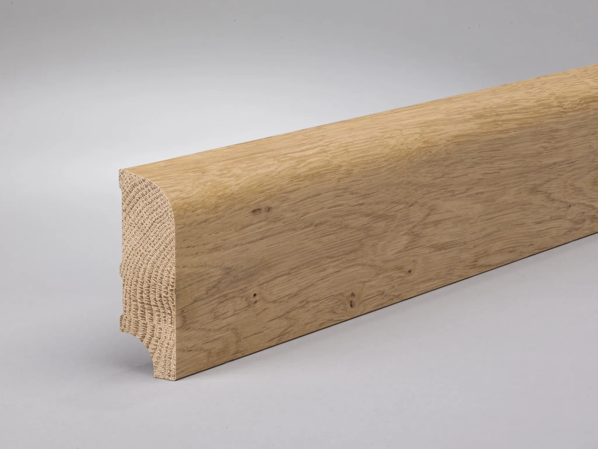 Asteiche 60x20 mm Oberkante abgerundet