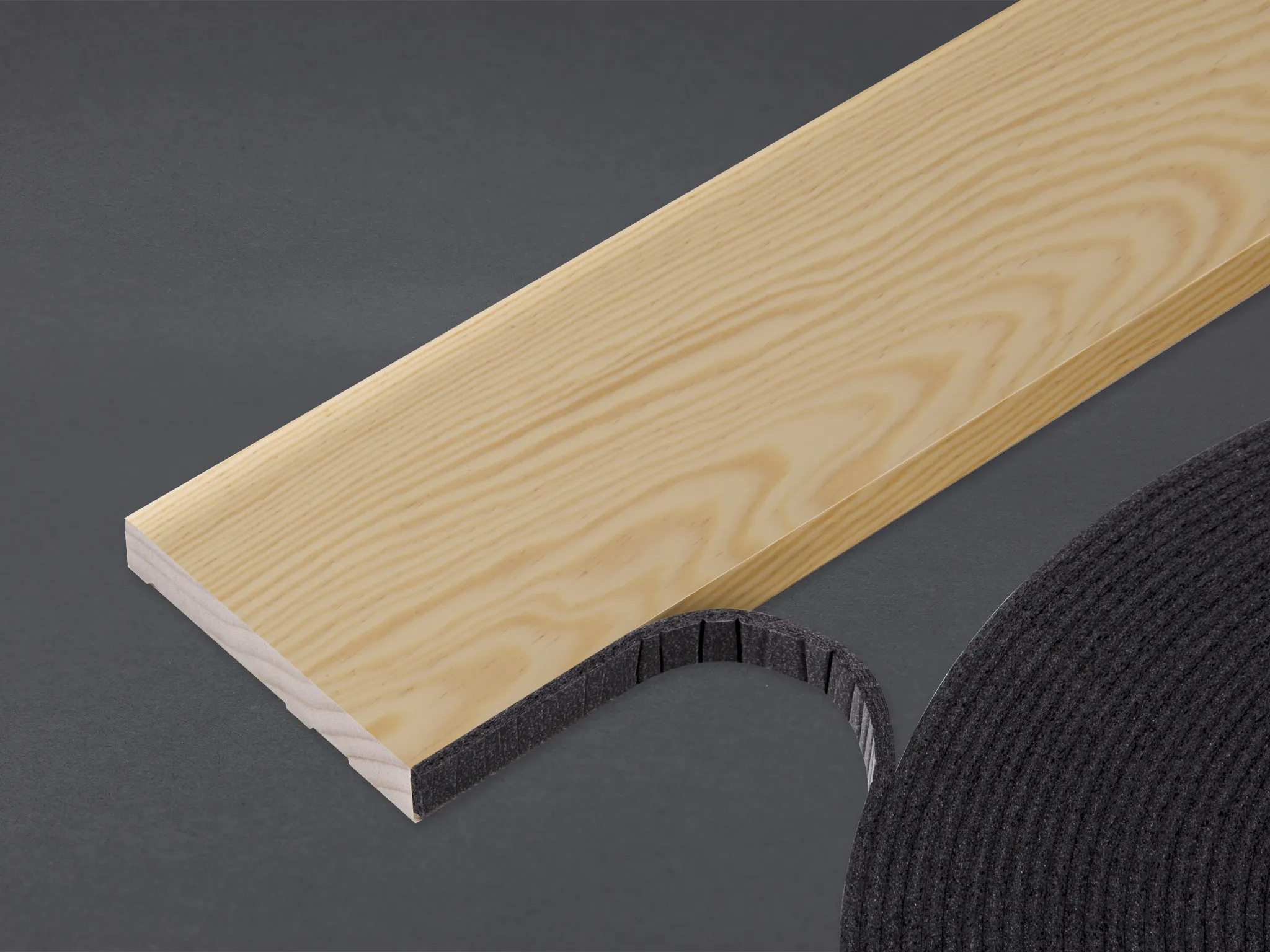 Lärche 80x20 mm Oberkante abgerundet