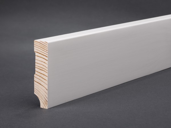 Massivholz weiß lackiert 58x15x2400 mm Oberkante gerade