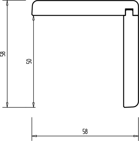 Kiefer 58x58 mm Winkelleiste