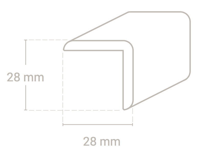 Winkelleiste (242 x 2,7 x 2,7 cm, Eiche)