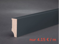 Massivholz RAL 7016 Anthrazitgrau lackiert 40x15x2400 mm Oberkante gerade
