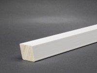 Massivholz weiß lackiert 25x20 mm Oberkante abgeschrägt
