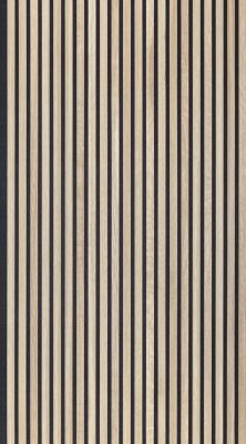 Akustikpaneel Eiche 2600 x 625 mm - lackiert oder geölt - Vlies schwarz oder grau 